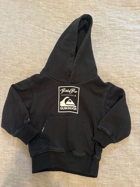 Binky Bro Quiksilver Kids Black Logo Hoodie Sweatshirt